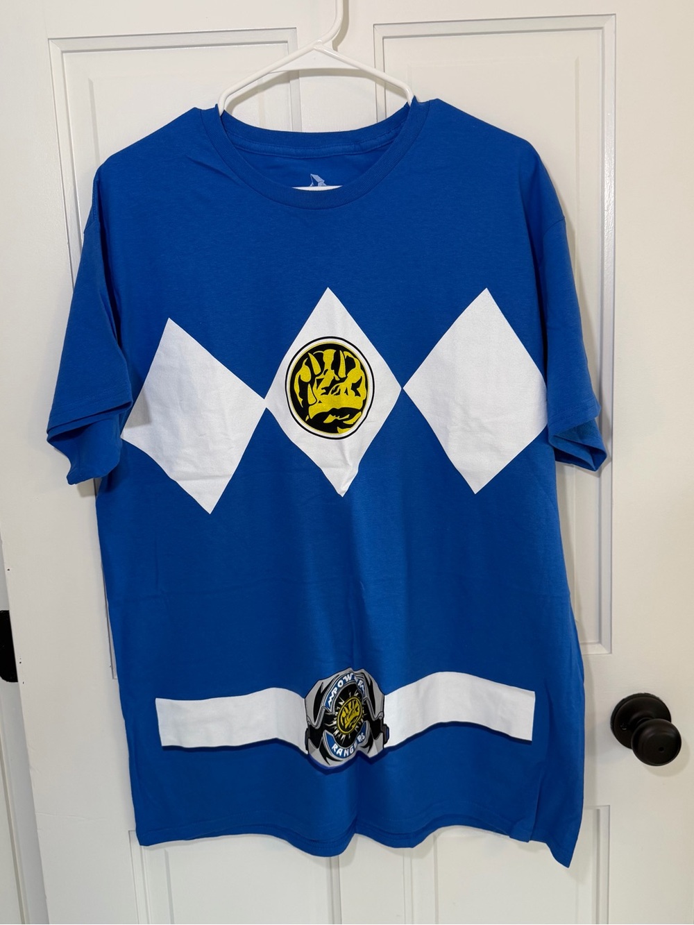 Mighty Morphin Power Rangers Blue Ranger Costume T-Shirt Men’s Large